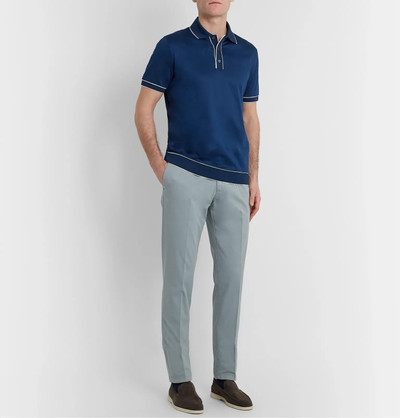 Loro Piana Slim-Fit Contrast-Tipped Cotton-Jersey Polo Shirt outlook