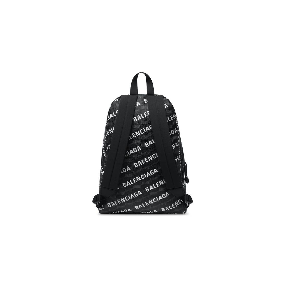 Men's Signature Medium Backpack Bb Monogram Coated Canvas And Allover Logo in Black - 4