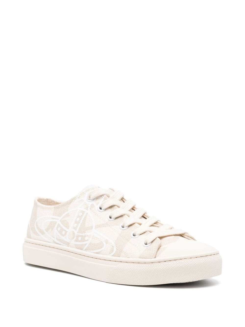 Orb-print canvas sneakers - 2