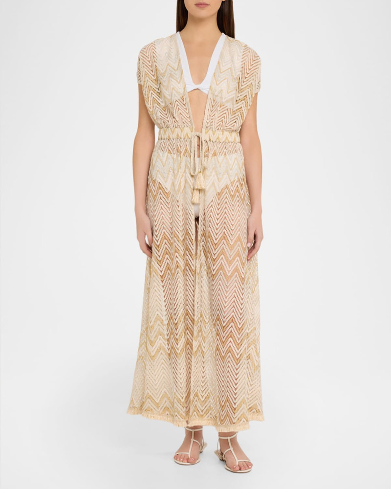 RAMY BROOK Chevron Katherine Caftan Coverup outlook