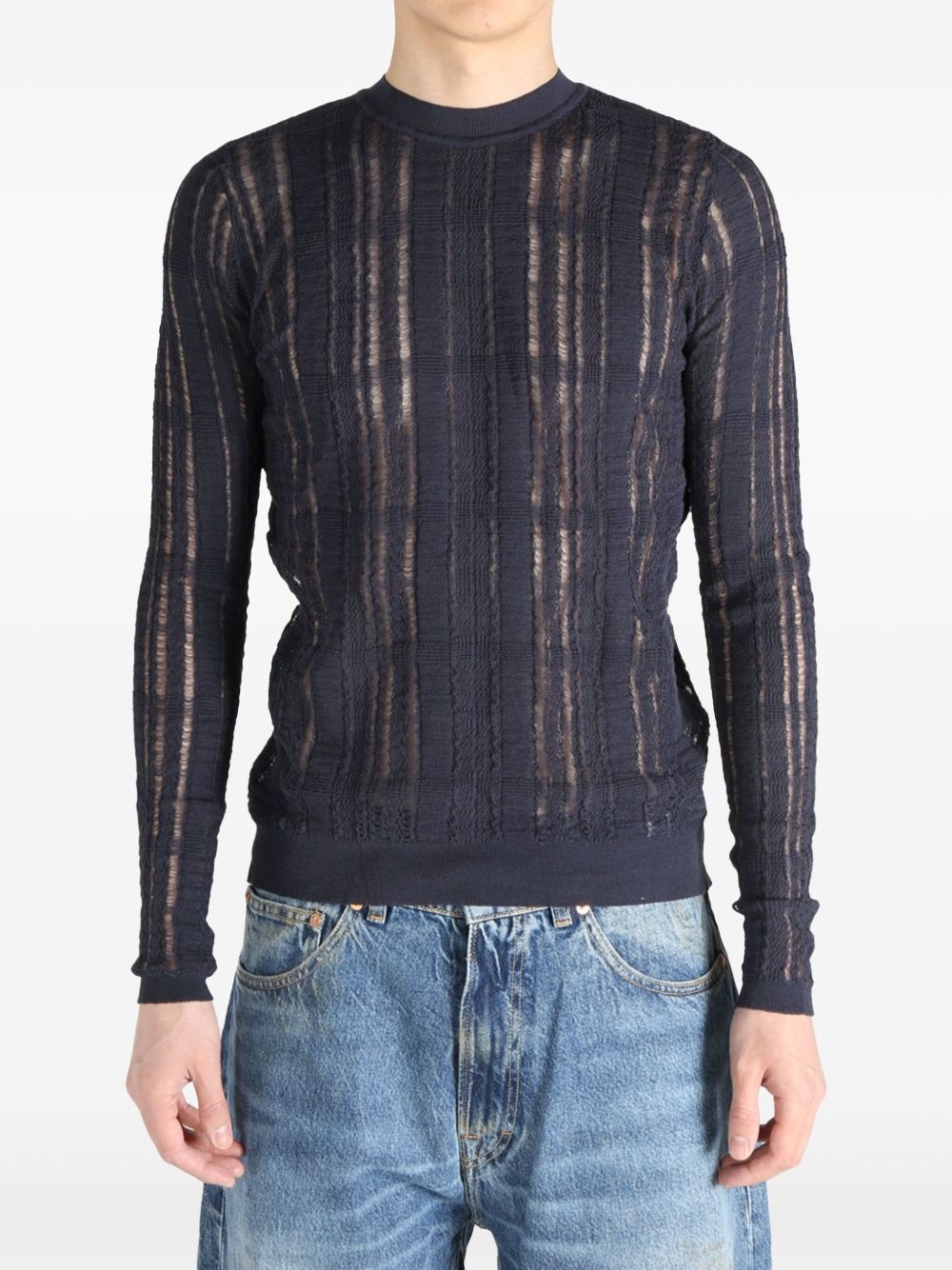 open-knit sweater - 3