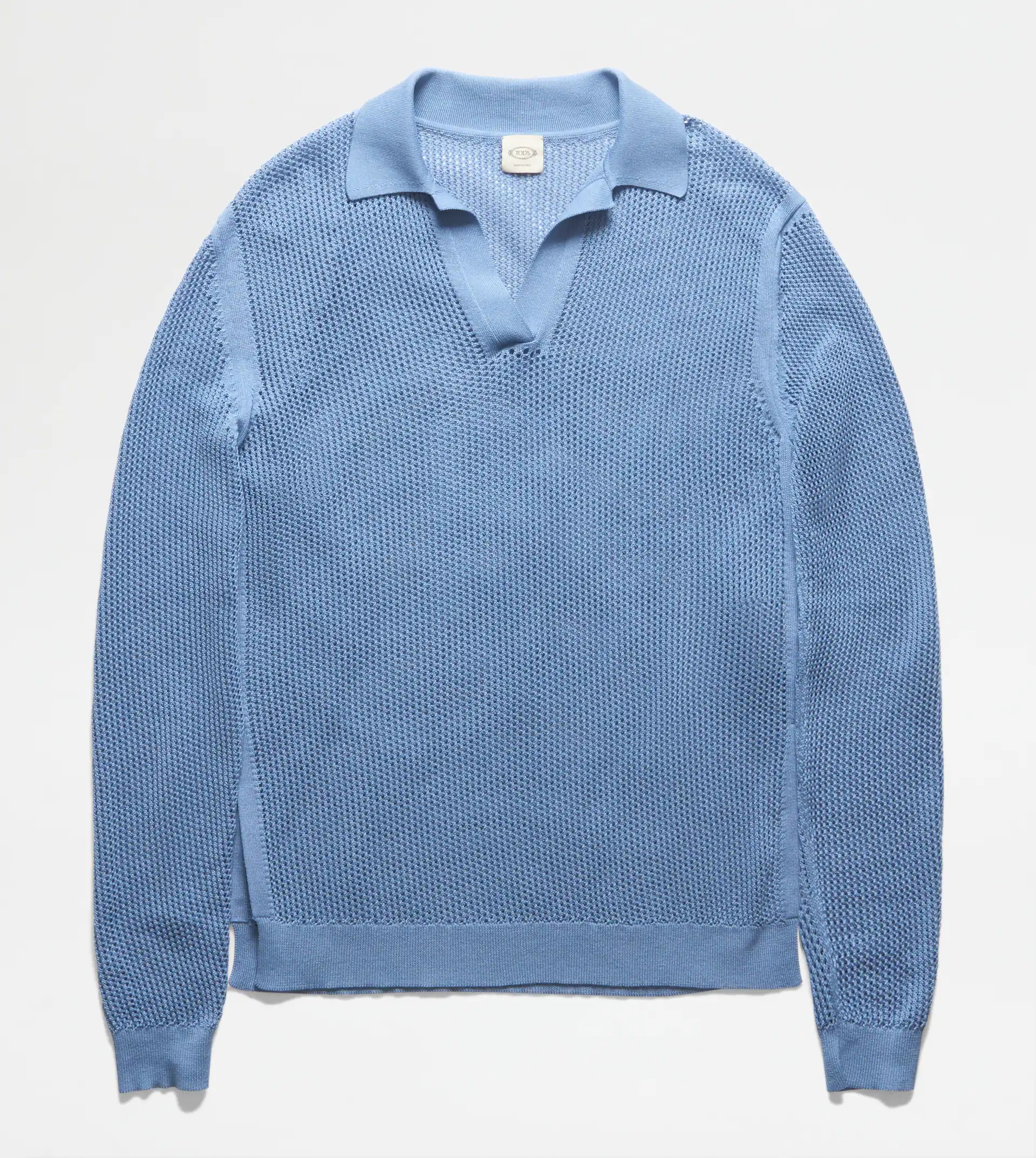 KNITTED POLO SHIRT - LIGHT BLUE - 1