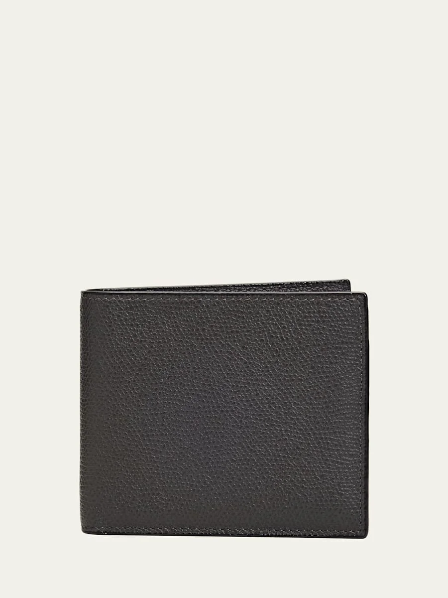 Men's Leather V-Cut Bifold Wallet - 1