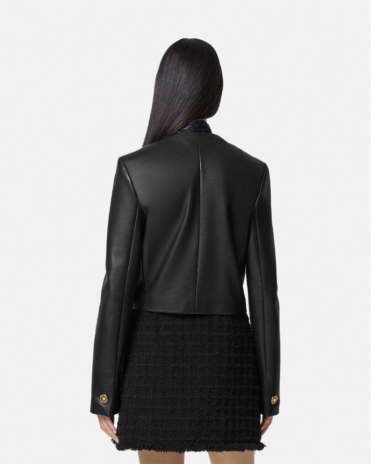 Leather Cardigan Jacket - 5