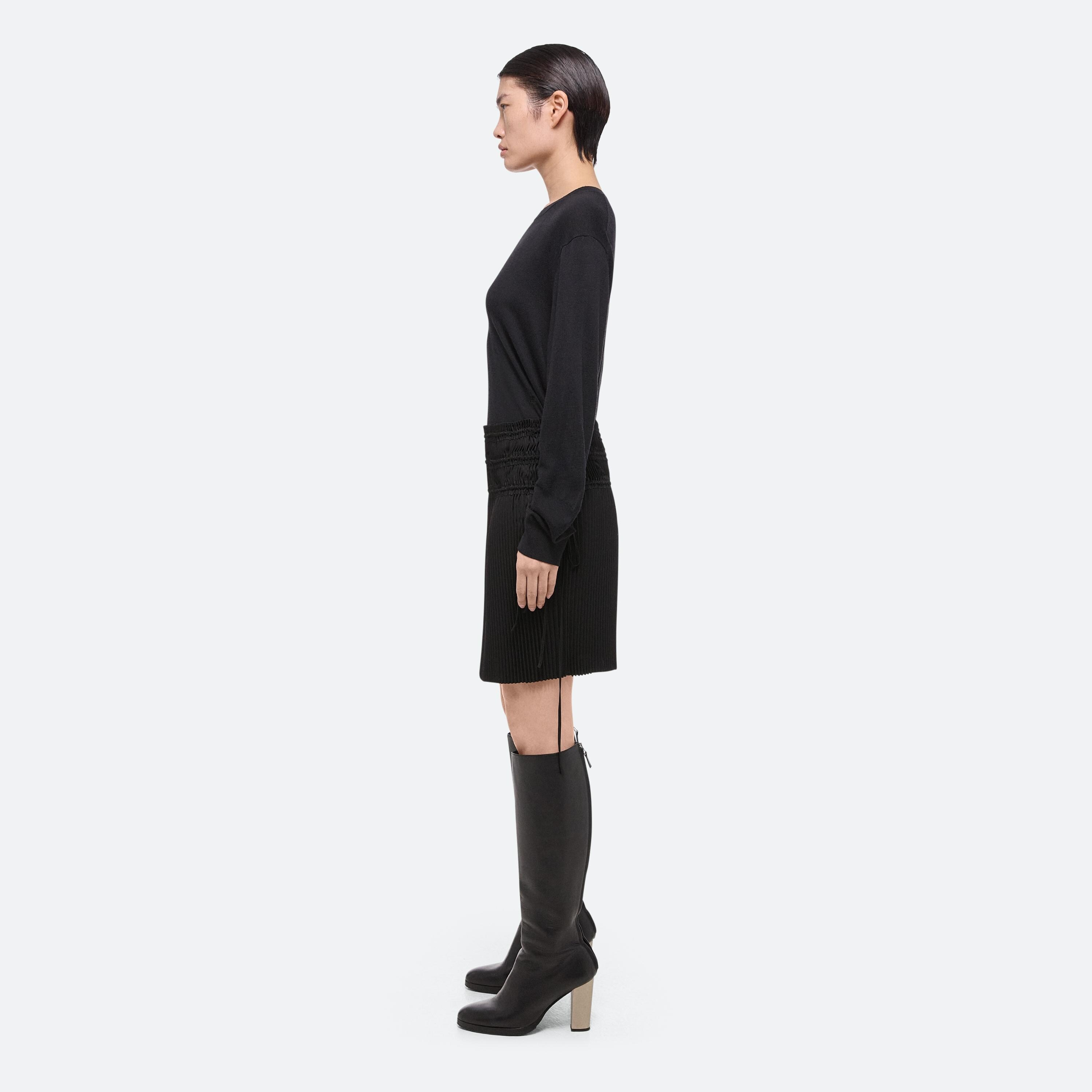 PLEATED SATIN SKIRT - 4