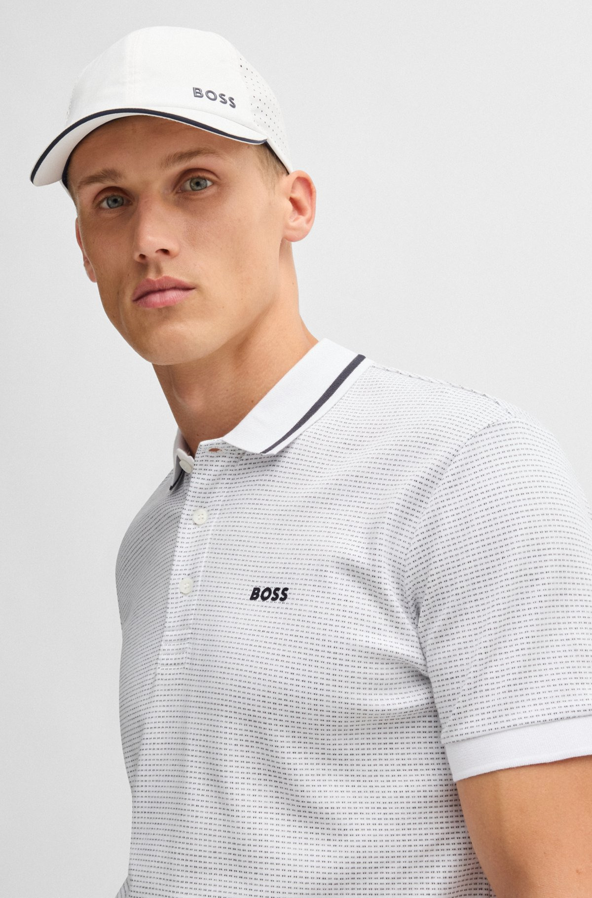 TAFFETA CAP WITH LASER-CUT DOT PATTERN - 4