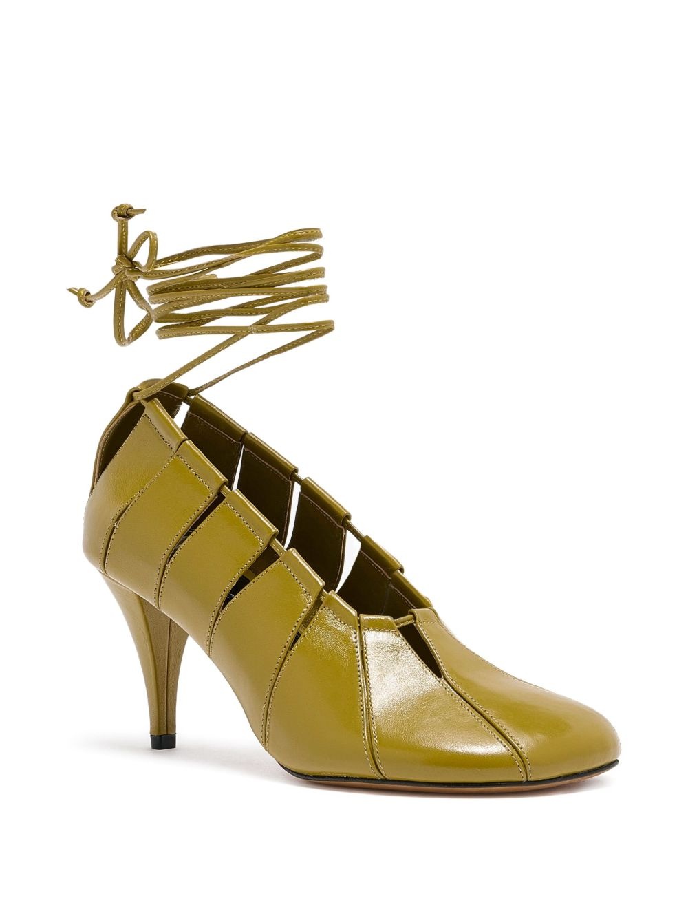 leather heeled pumps - 2