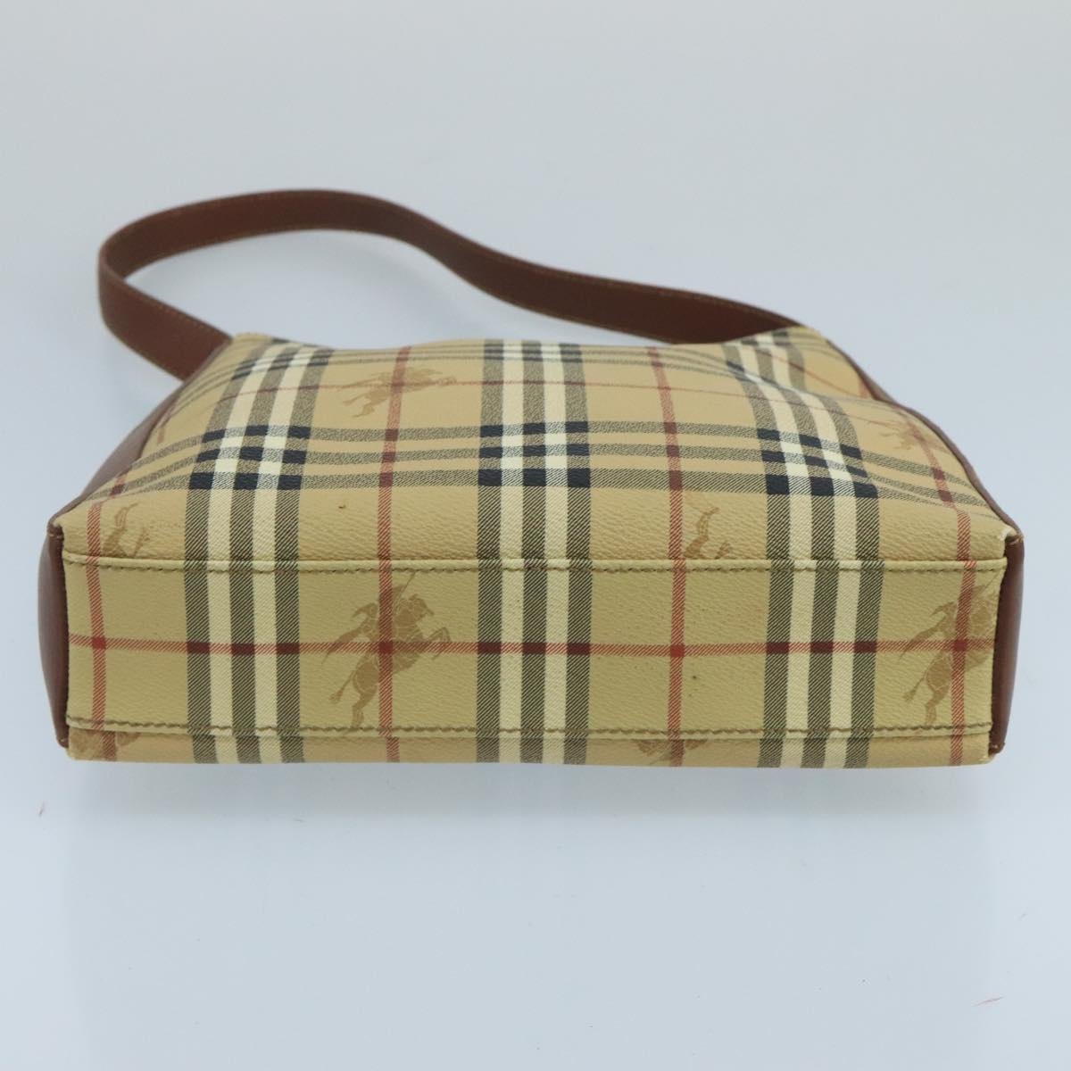 Burberry Nova Check Shoulder Bag Pvc Leather Beige - 9