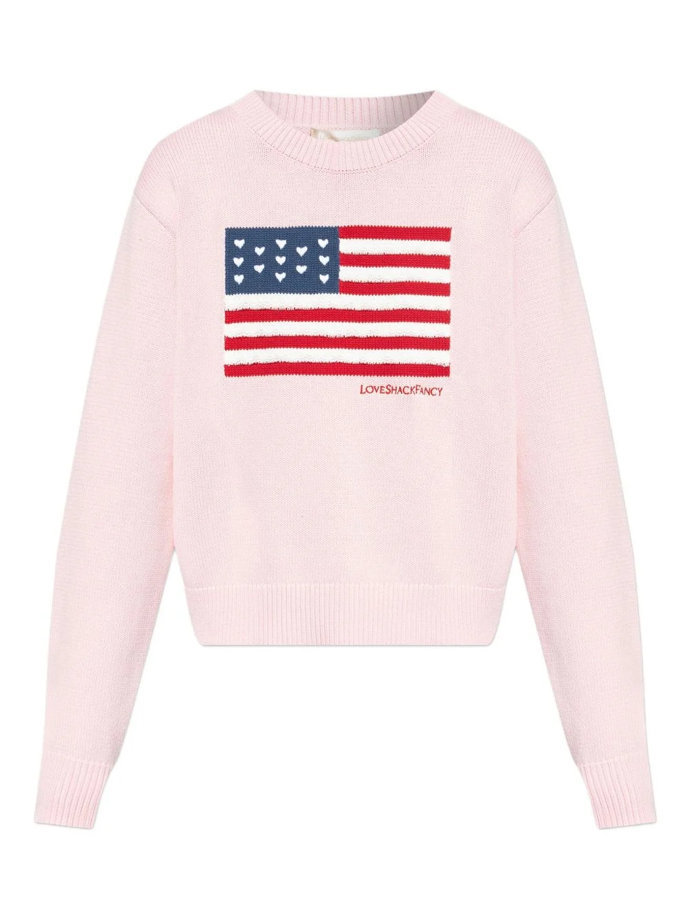 Blushing flag-knit sweater - 1