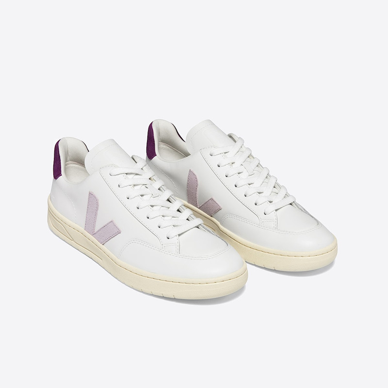 VEJA V-12 LEATHER WHITE PARME MAGENTA outlook