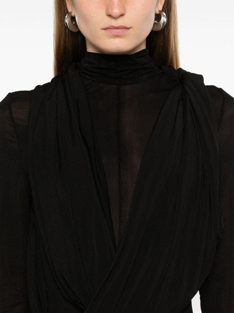 cape-effect sheer bodysuit 5