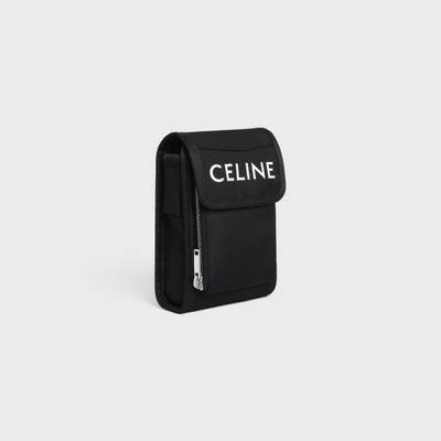 CELINE trekking phone pouch in nylon with celine print outlook