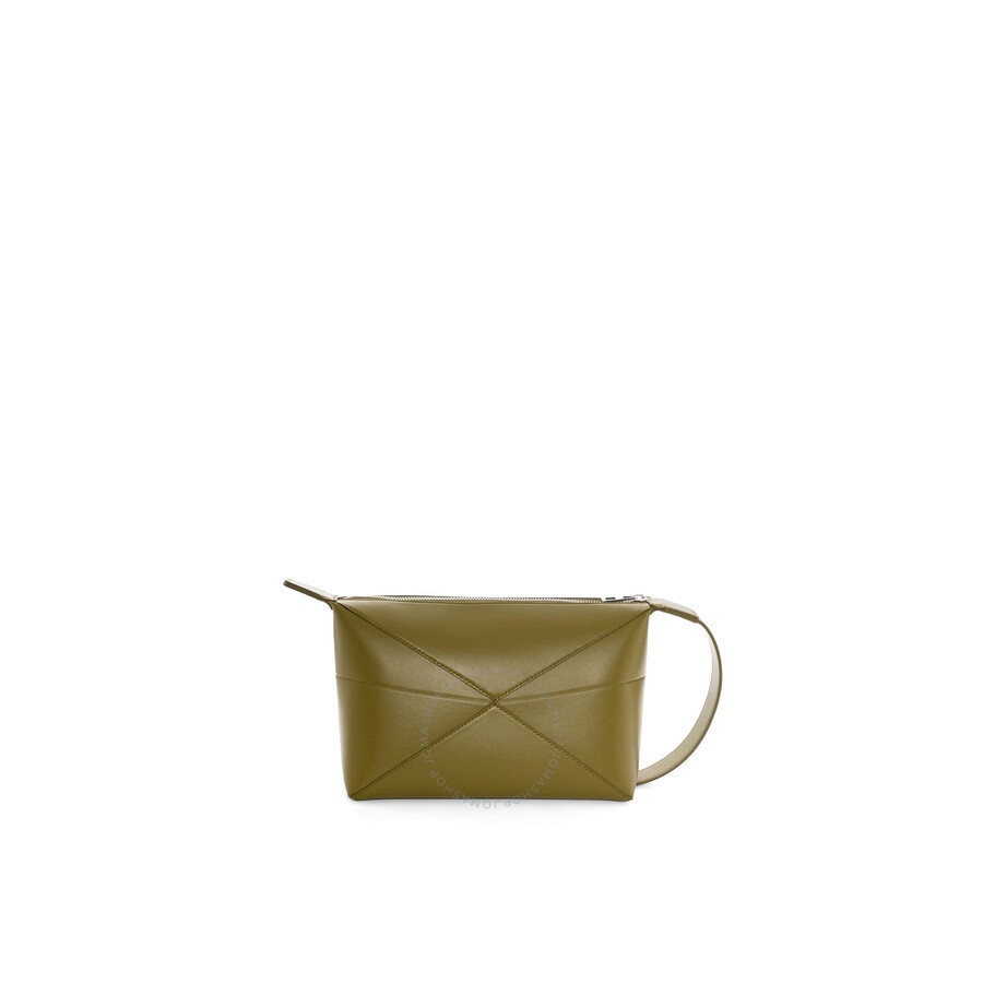 Loewe Puzzle Fold Wash Bag - Olive - 3