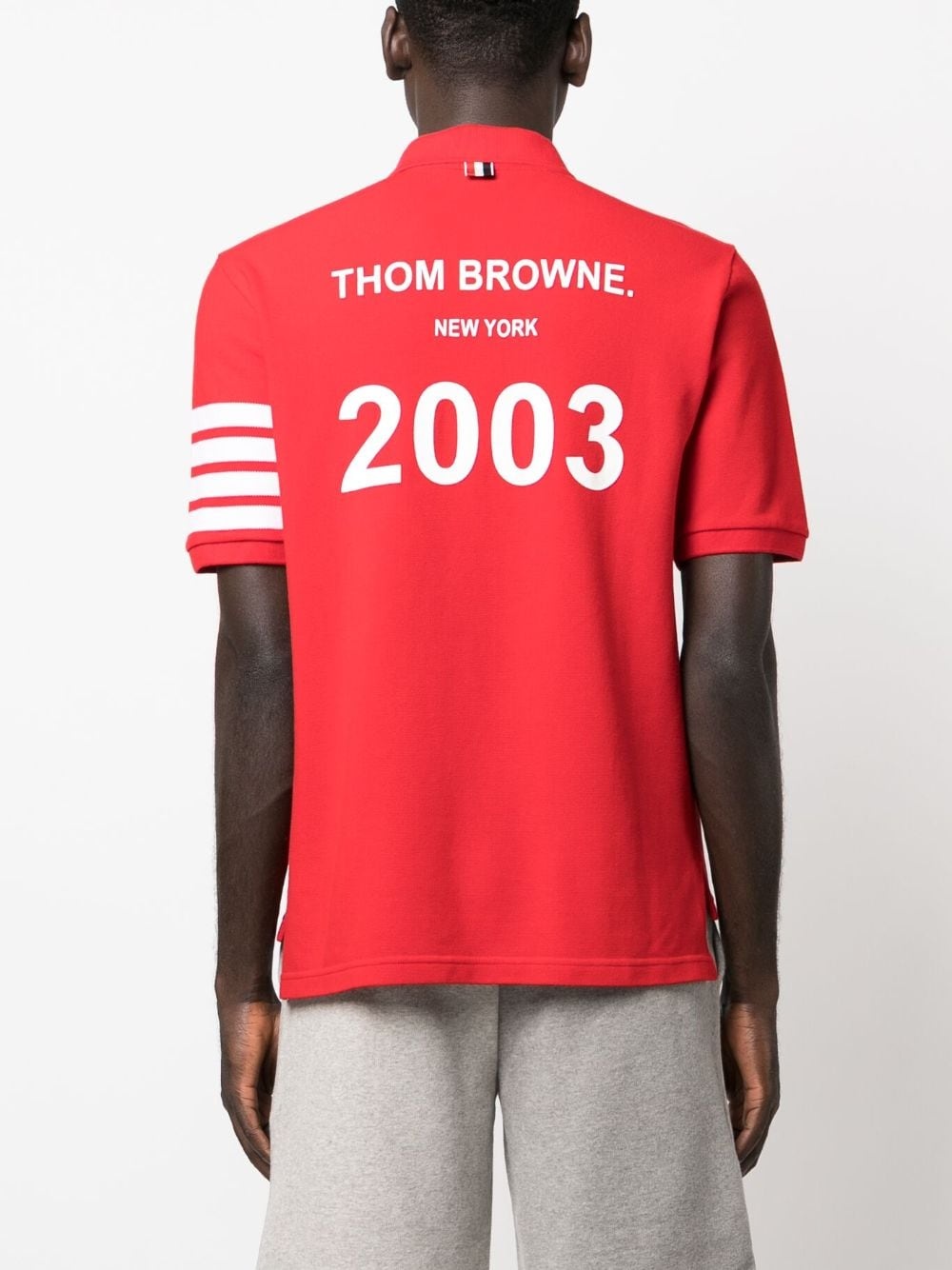 4-Bar Stripe 2003-print polo shirt - 4