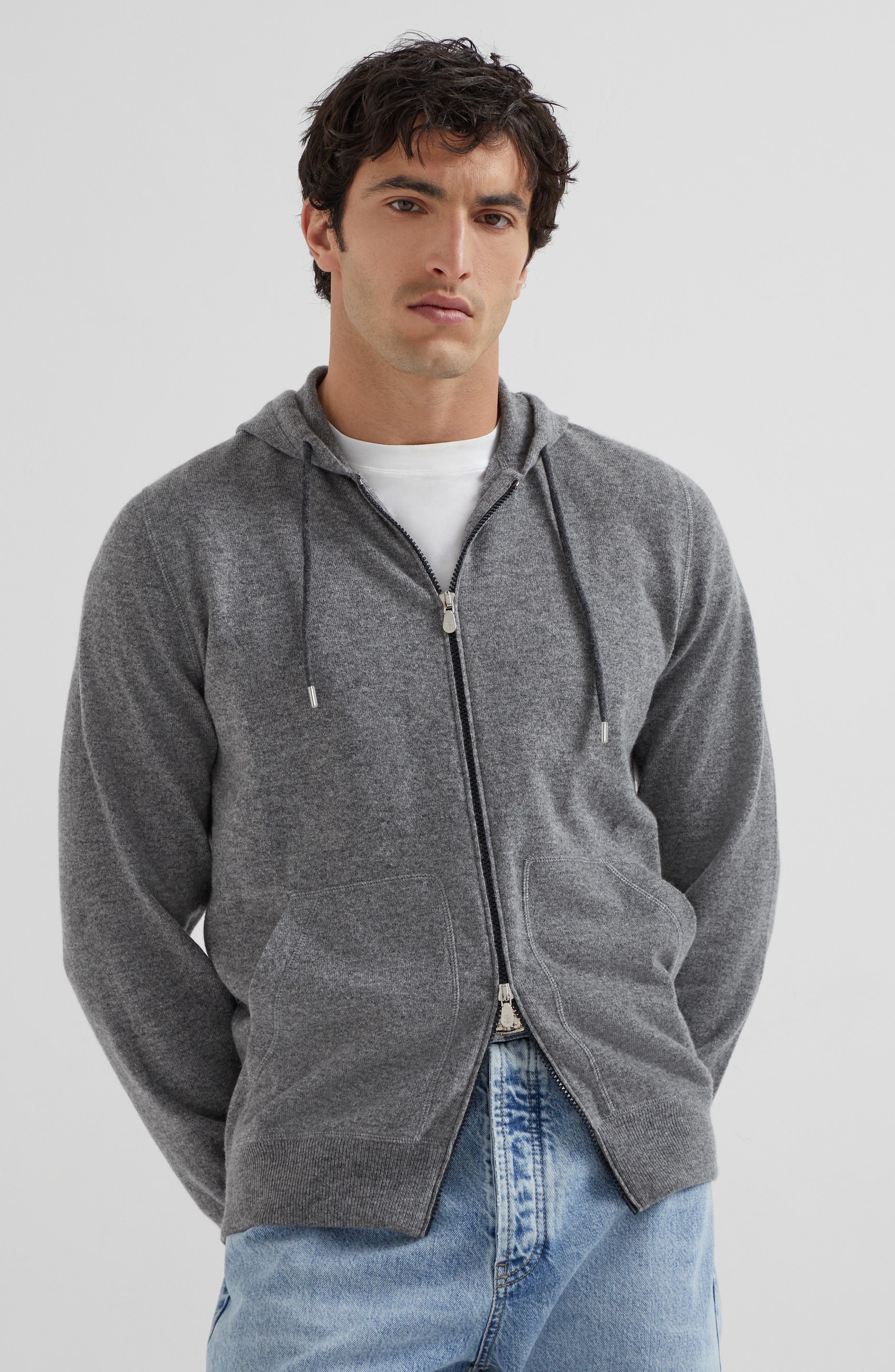 Brunello Cucinelli Sweatshirt-style cardigan in Dark Grey at Nordstrom - 2