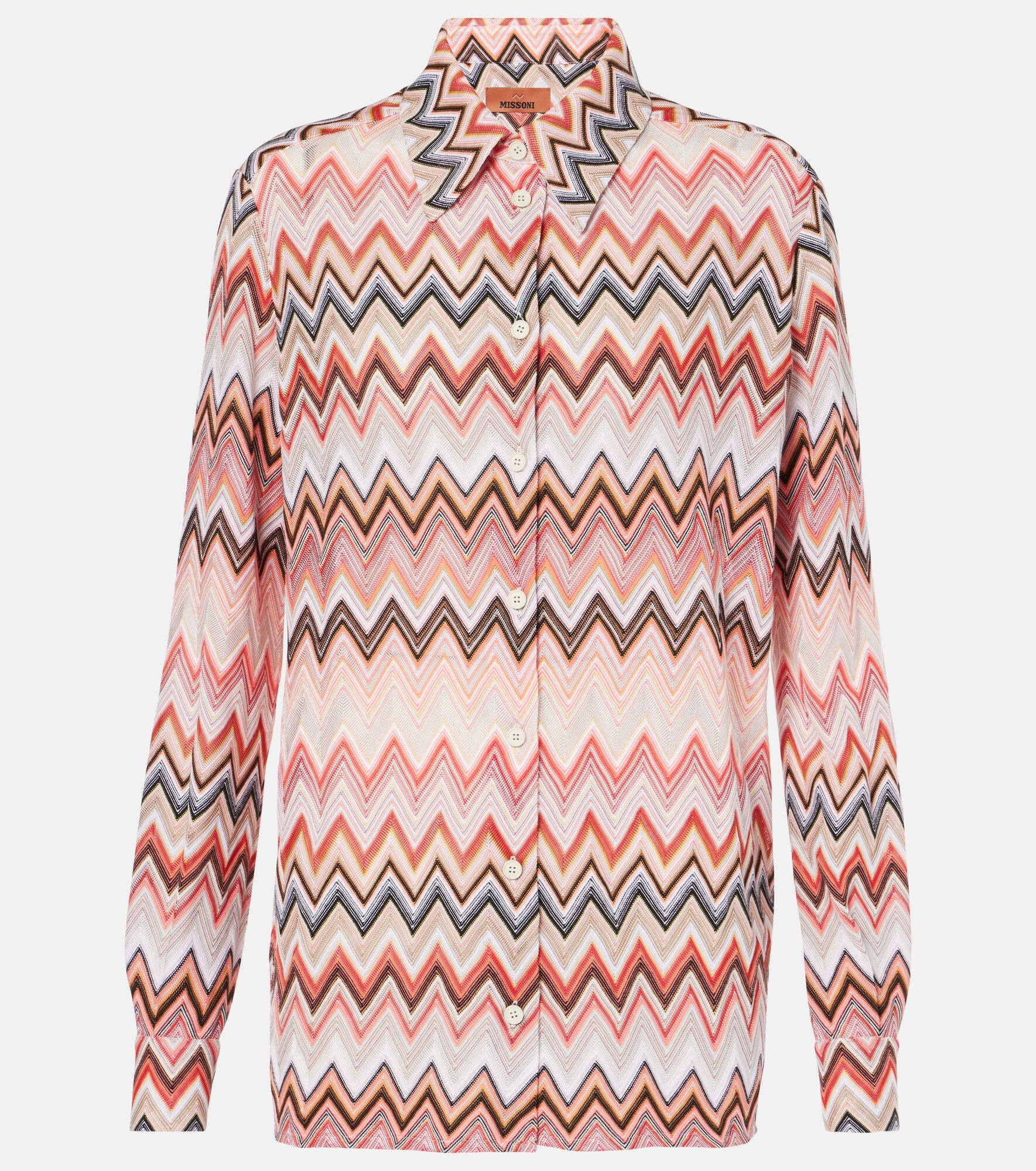 Zig Zag cotton-blend shirt - 1
