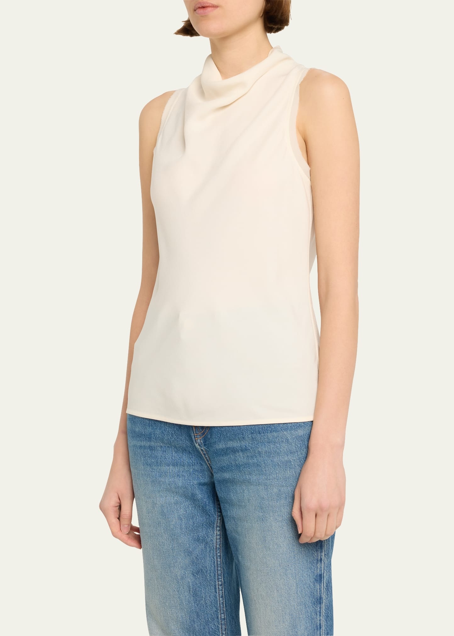 Cleo Sleeveless Cowl-Neck Top - 4