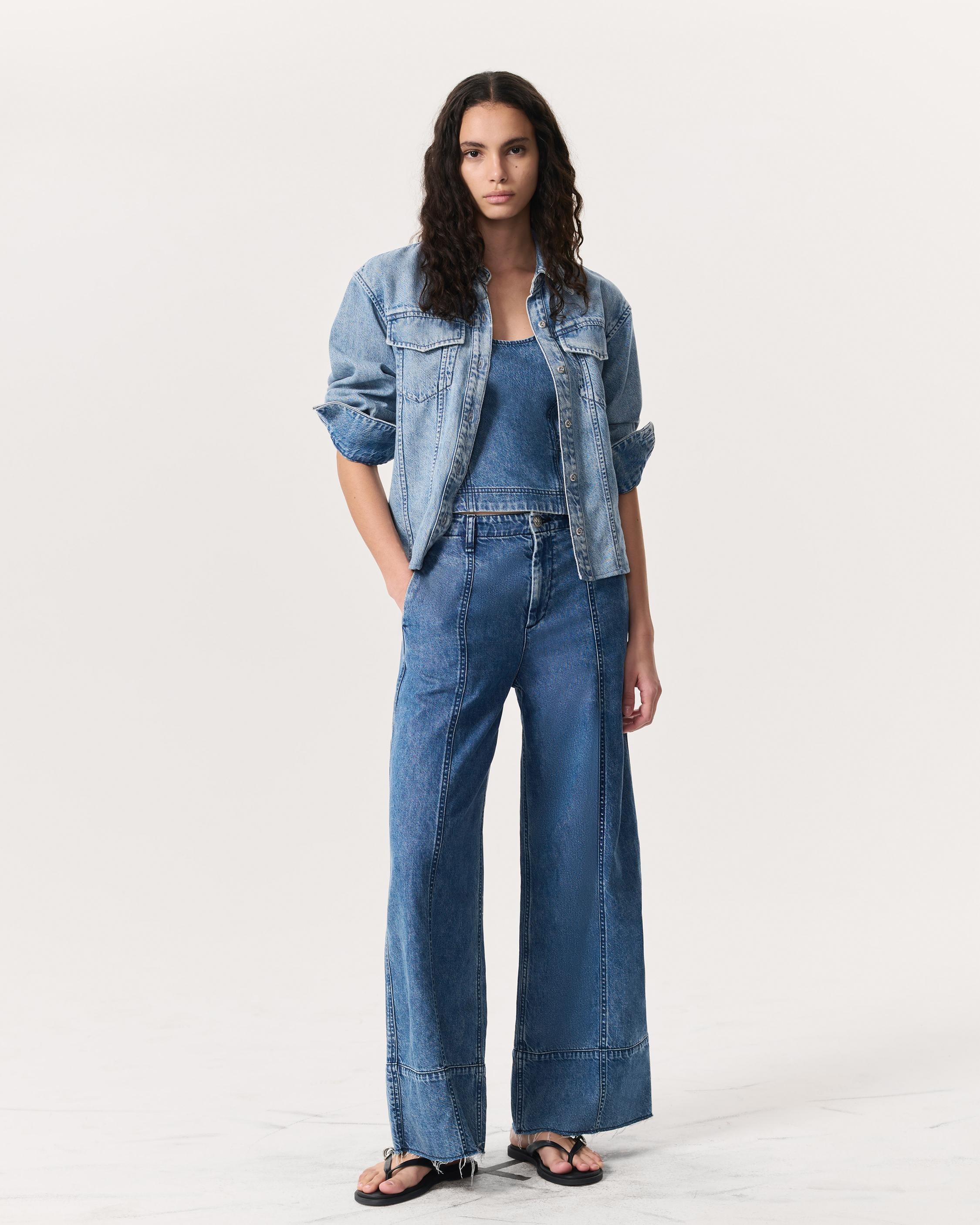 Featherweight Arianna Ankle-Length Palazzo Jeans
Featherweight Denim - 2