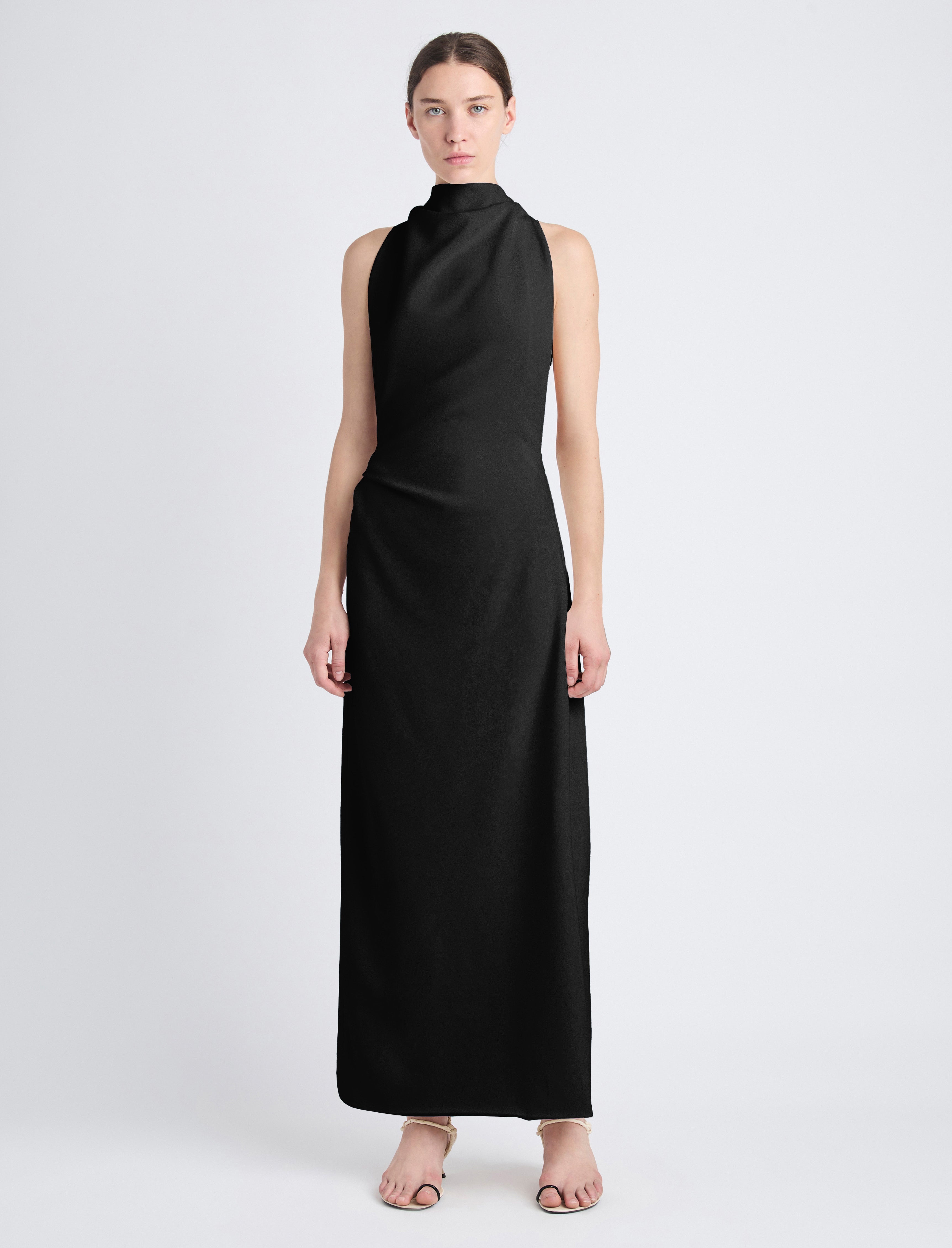 Selena Twist Back Dress in Matte Double Crepe - 2