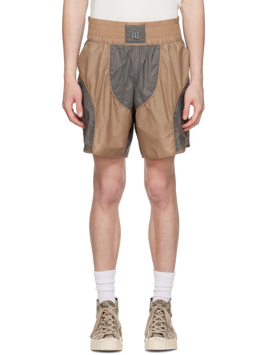 Beige Jordan Barrett Edition Boxing Shorts - 1