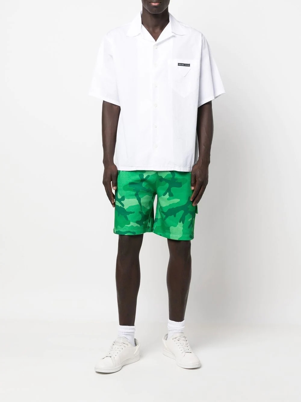 camouflage-print track shorts - 2