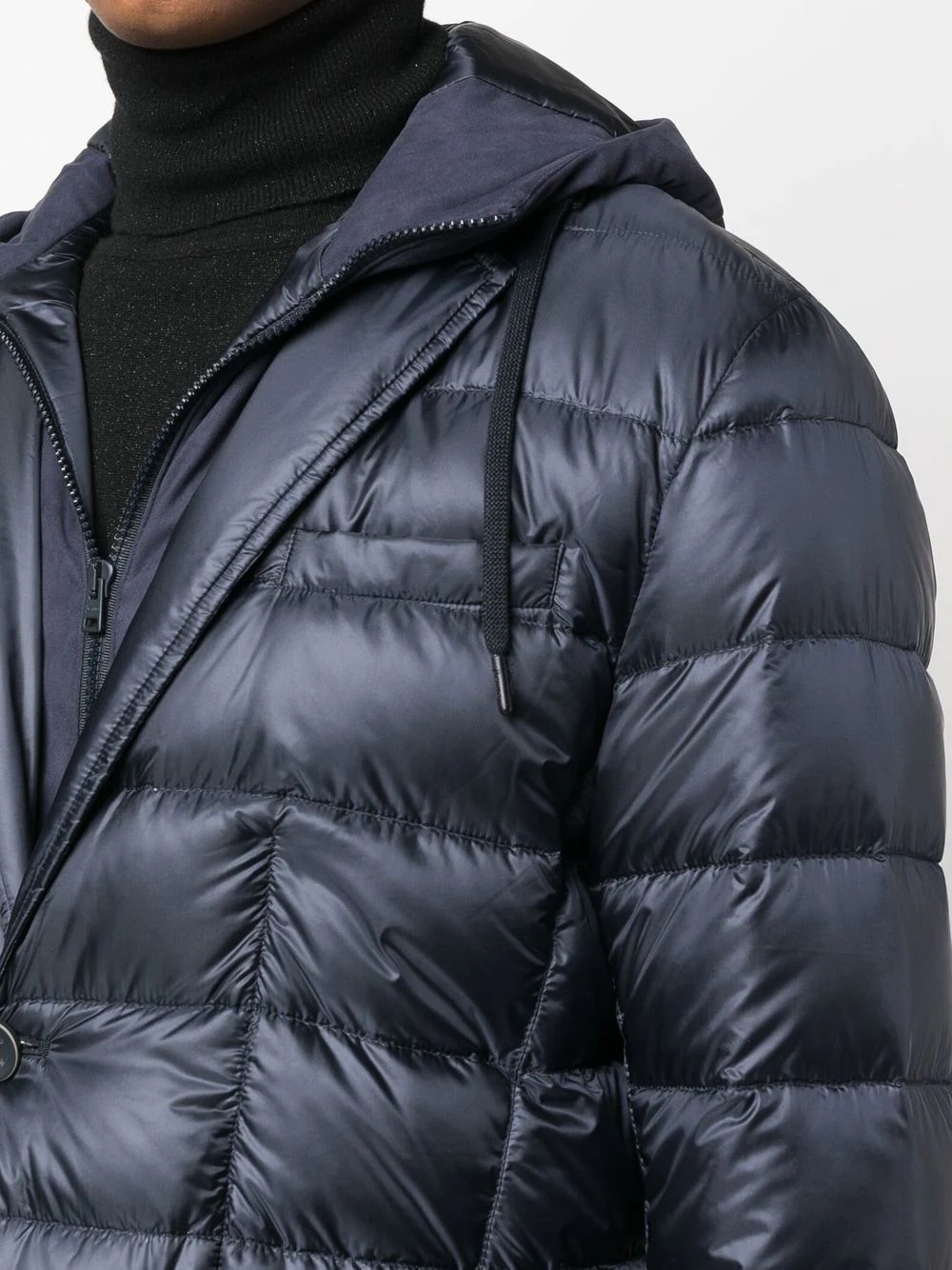 hooded zip-up quilted jacket - 5