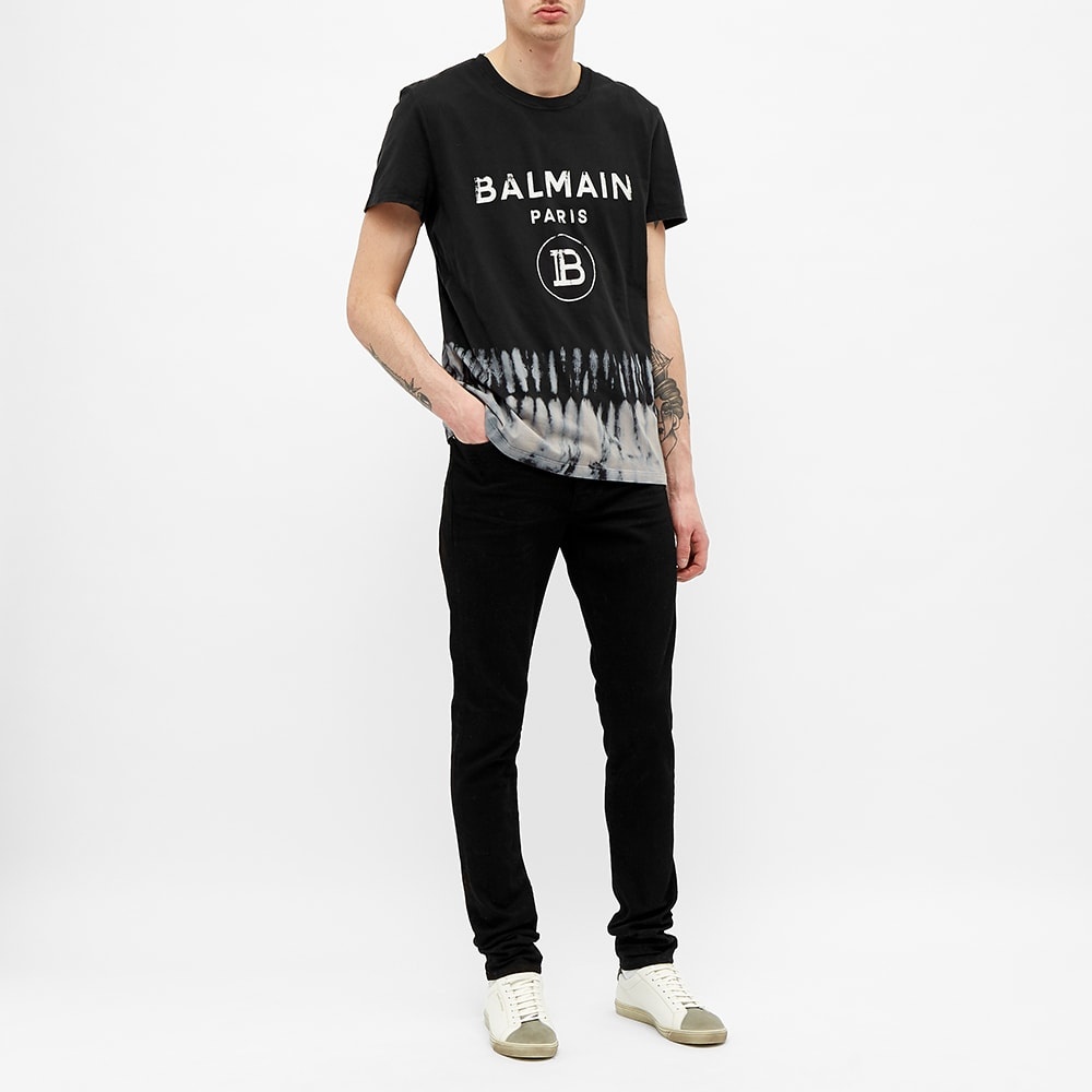 Balmain Tie Dye Paris Logo Tee - 6