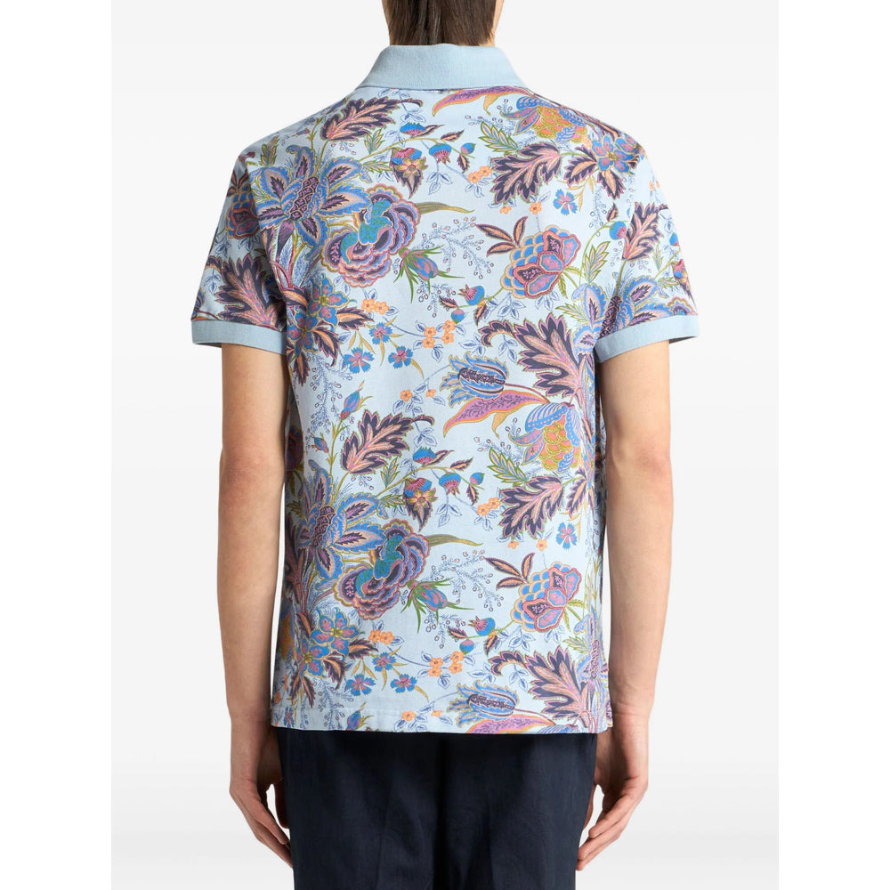 Etro Blue Polo Shirts Men - 4