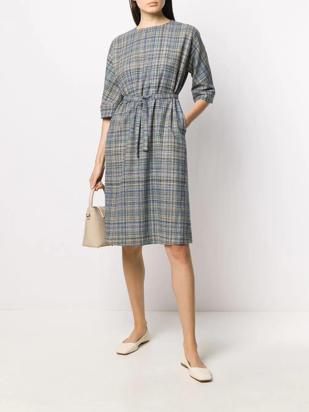 Information tie-wait tweed dress - 2