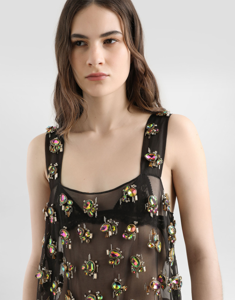 Organza dress with embroidery 4