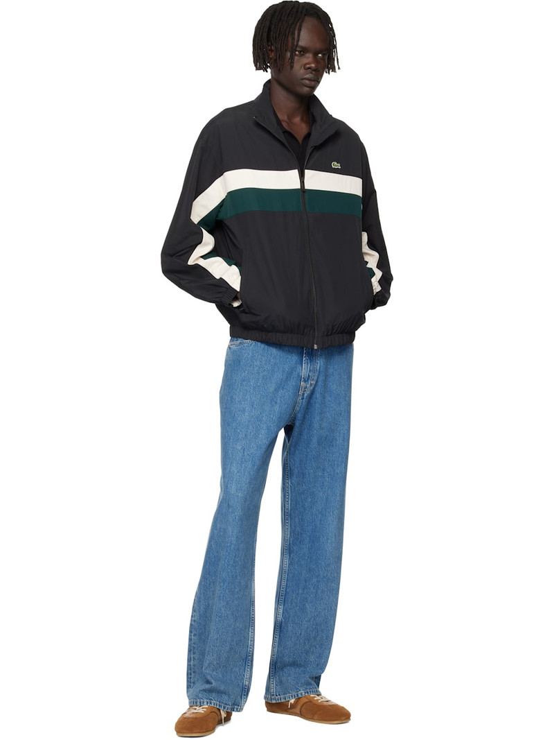 LACOSTE Black Color Block Track Jacket outlook