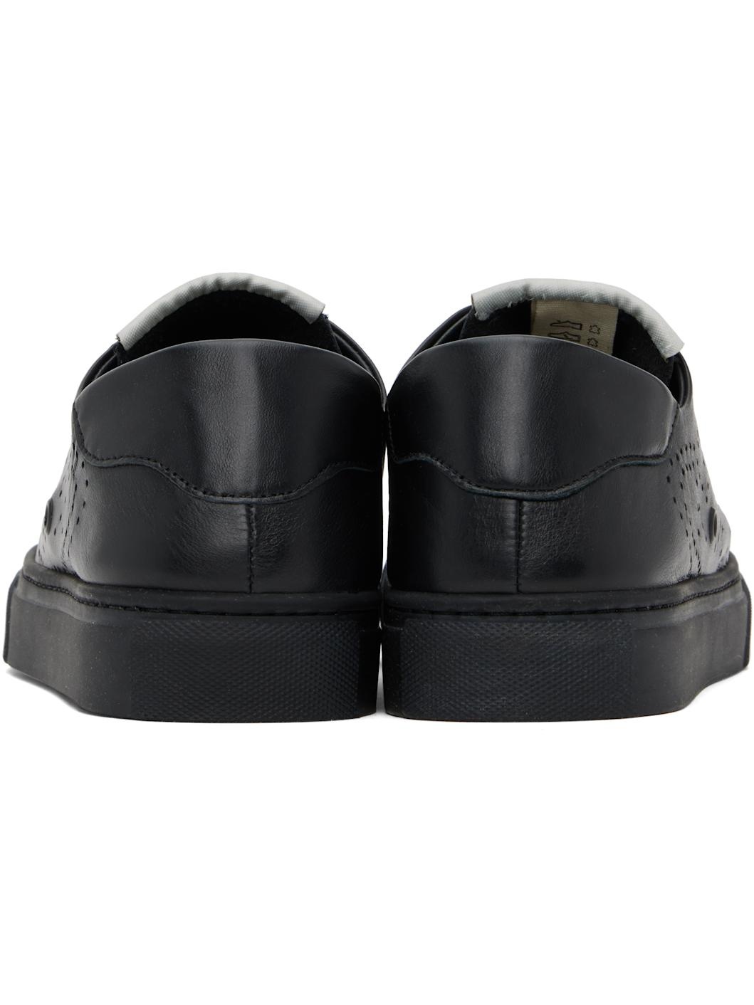 Black Low-Top Soft Punch Trainer Sneakers - 2