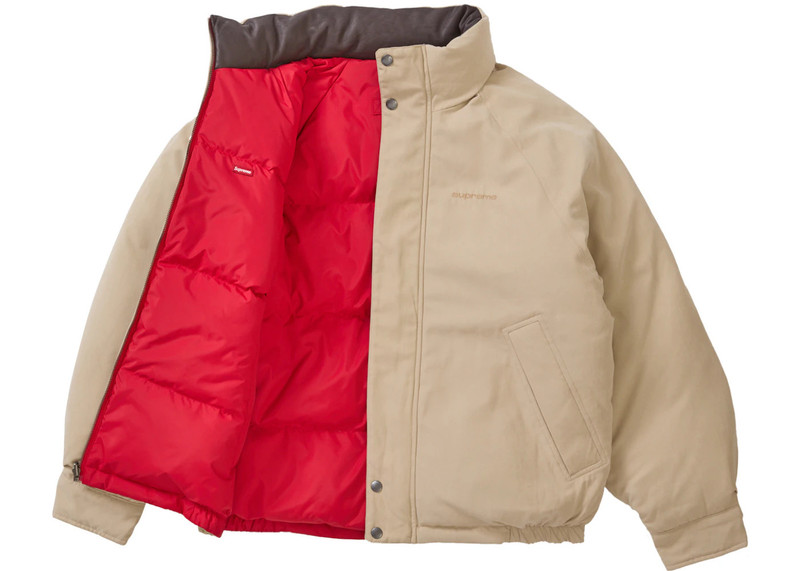 Supreme Supreme Reversible Down Puffer Jacket Tan outlook