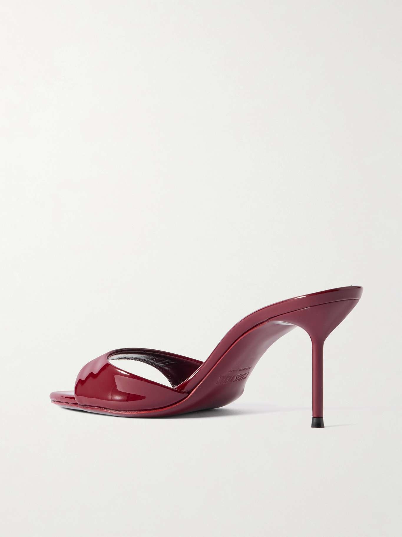 Lidia patent-leather mules Burgundy - 3