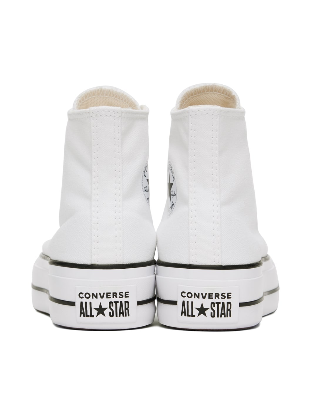 White Chuck Taylor All Star Canvas Platform High Top Sneakers - 2