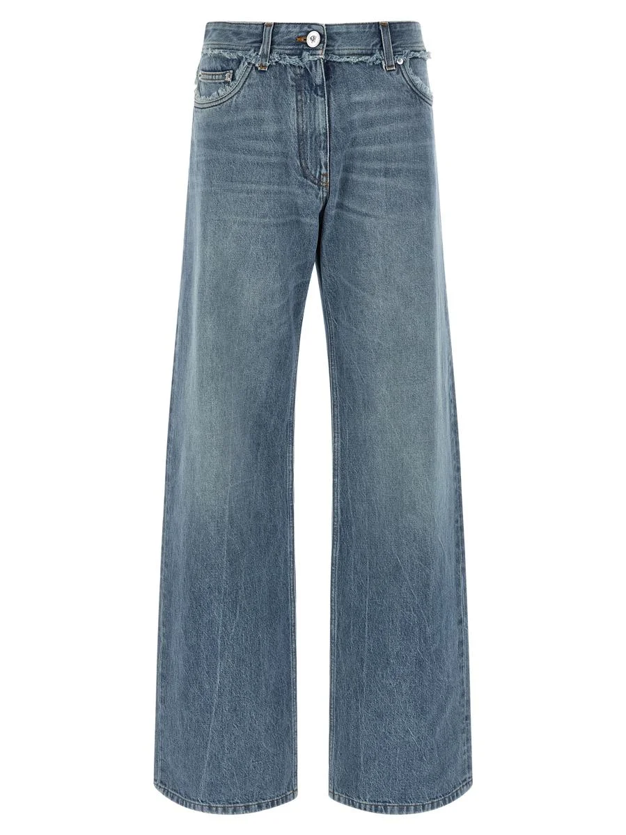 Versace Fringed Jeans - 1