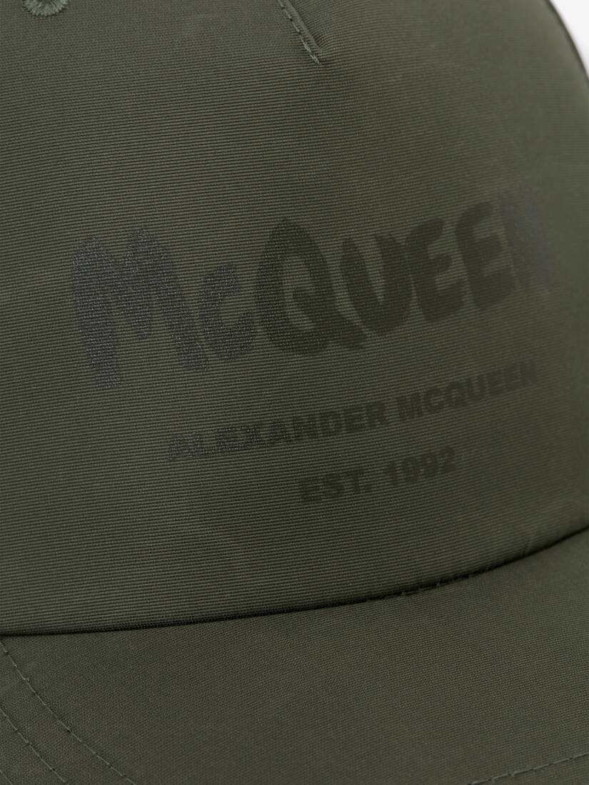 Mcqueen Graffiti Baseball Cap in Khaki - 4