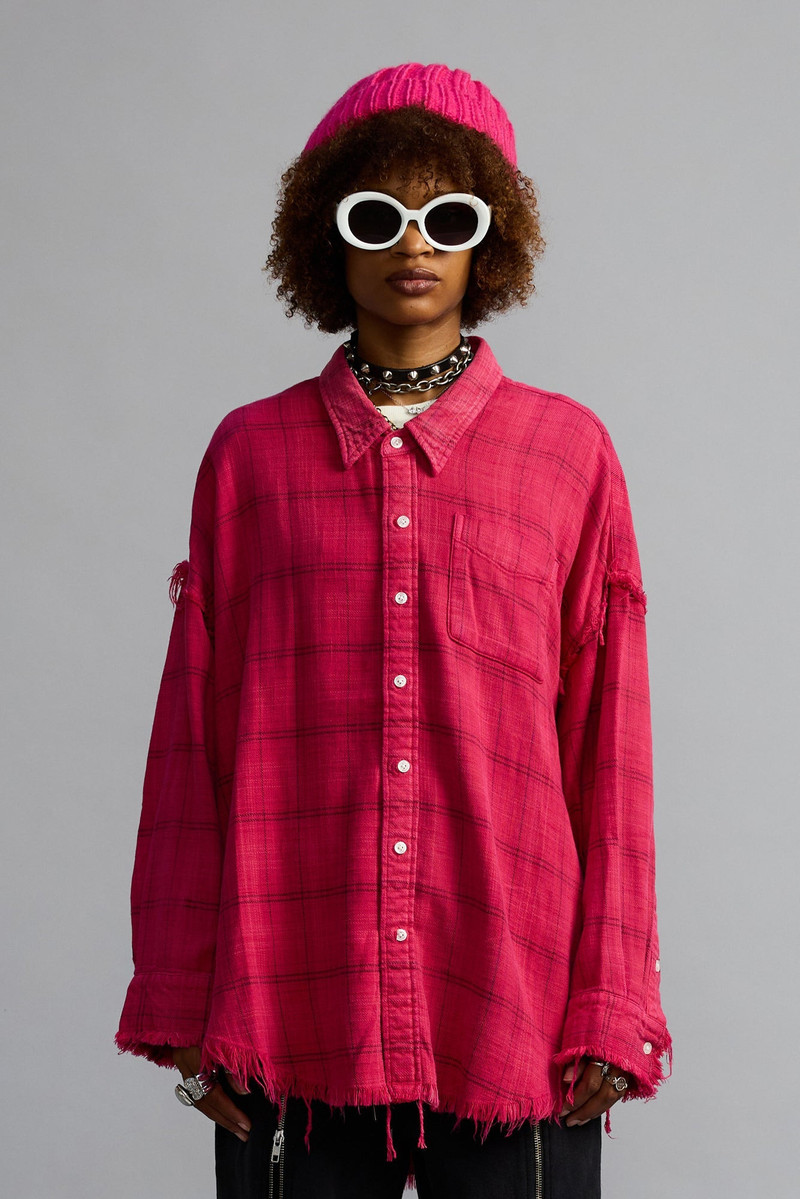 SHREDDED SEAM DROP NECK SHIRT 4