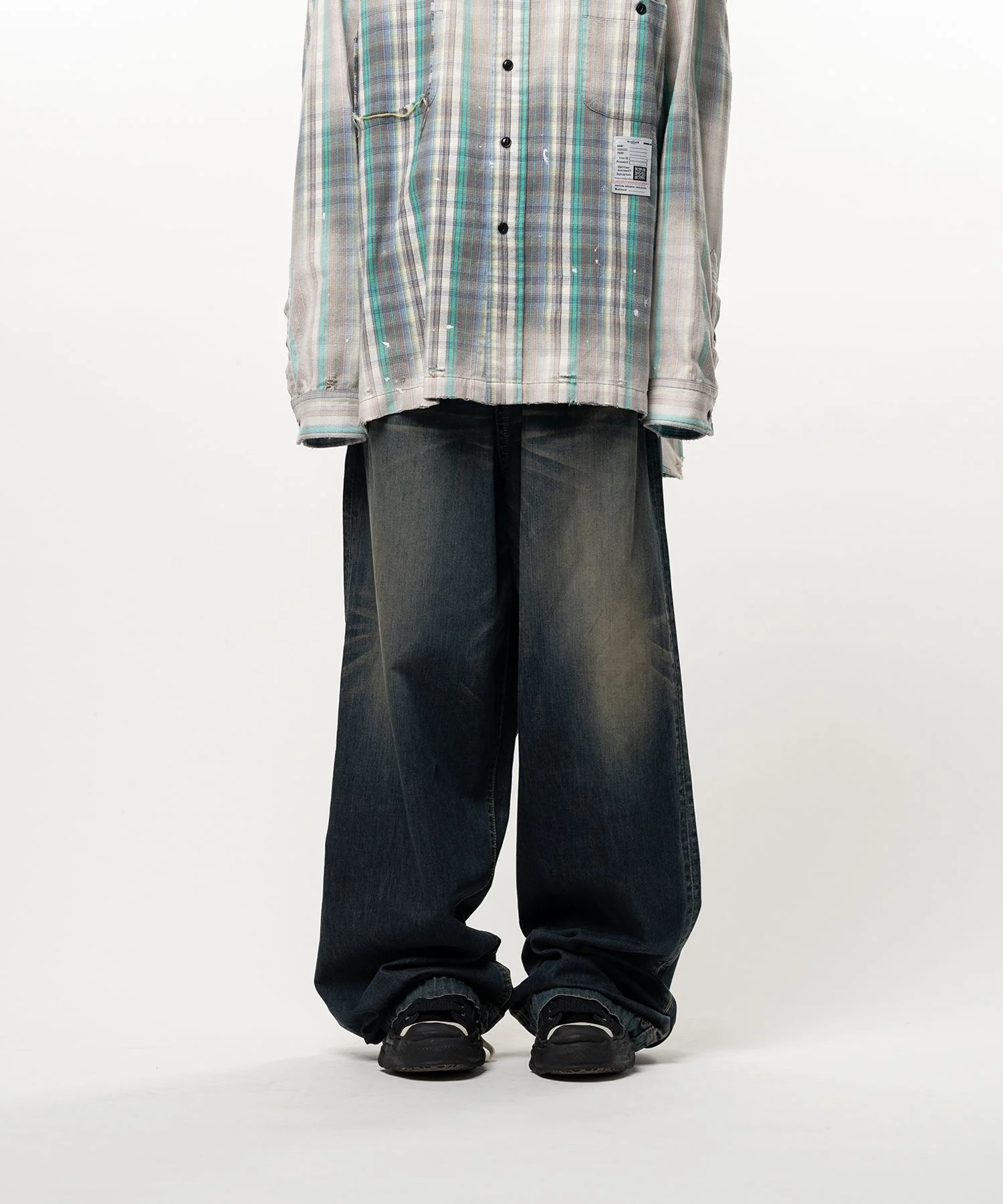 Light Oz Denim Wide Pants - 1
