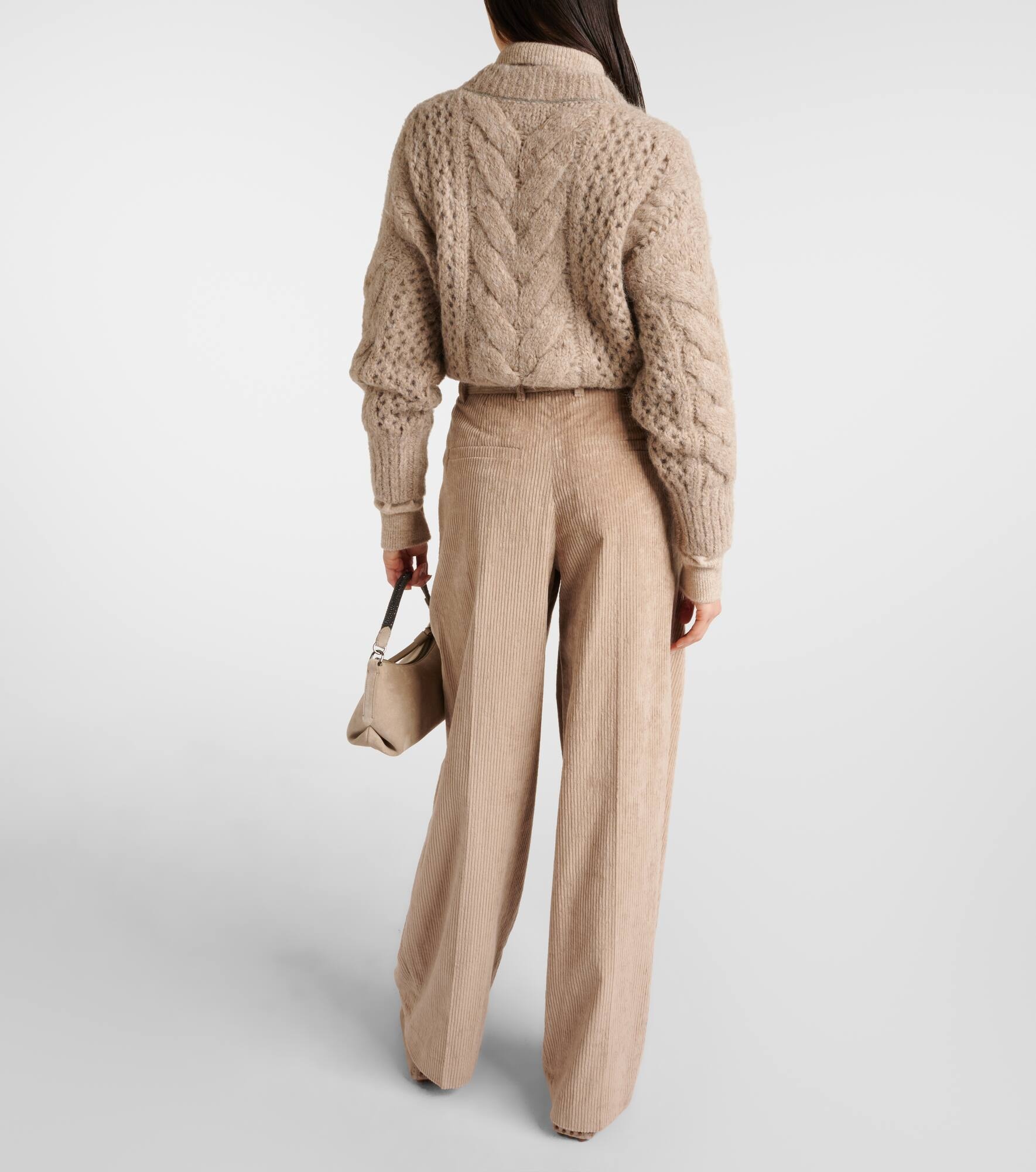 Cotton corduroy wide-leg pants - 3
