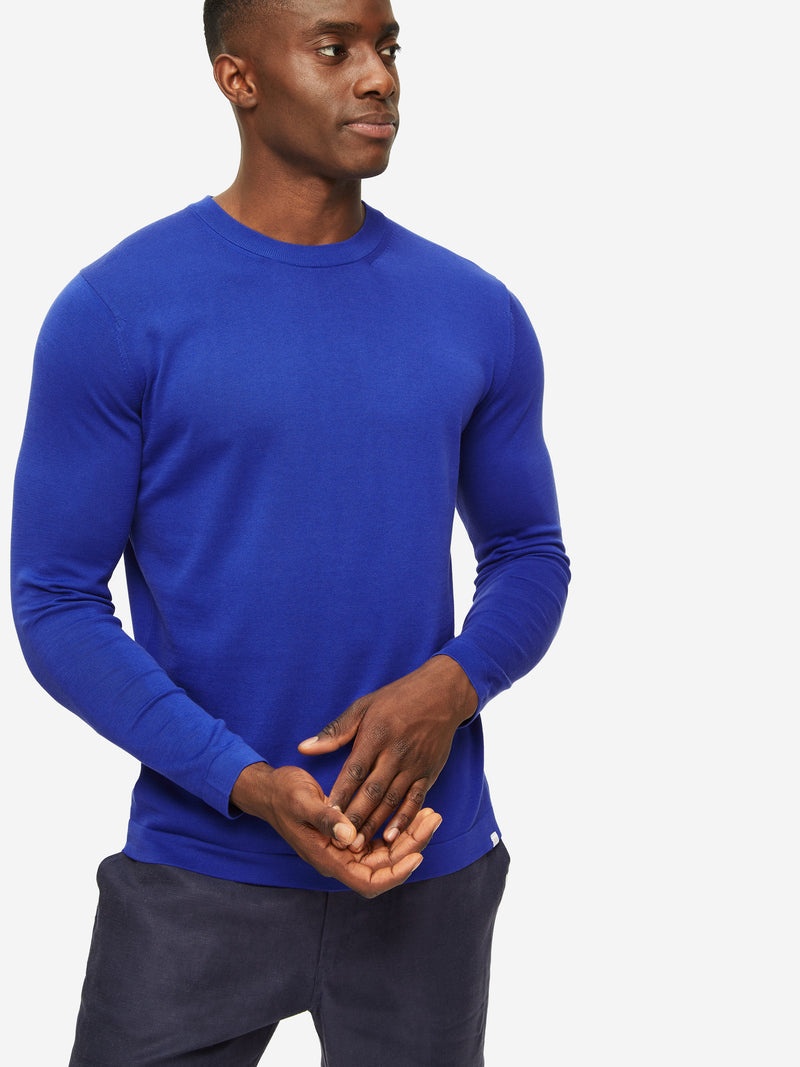 Men's Sweater Jacob Sea Island Cotton Blue - 5