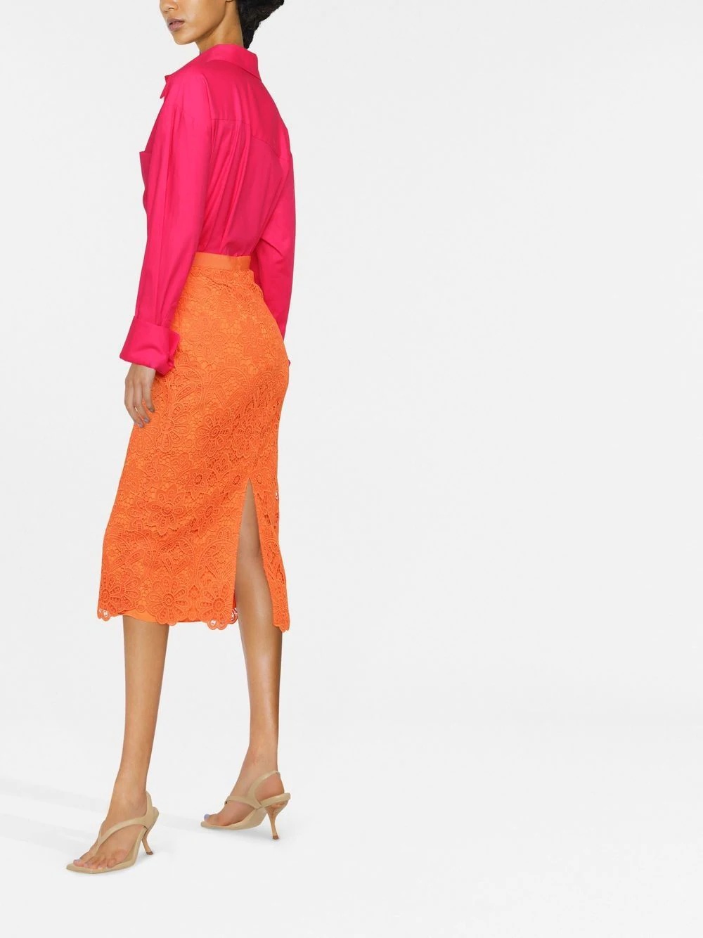 lace pencil skirt - 4