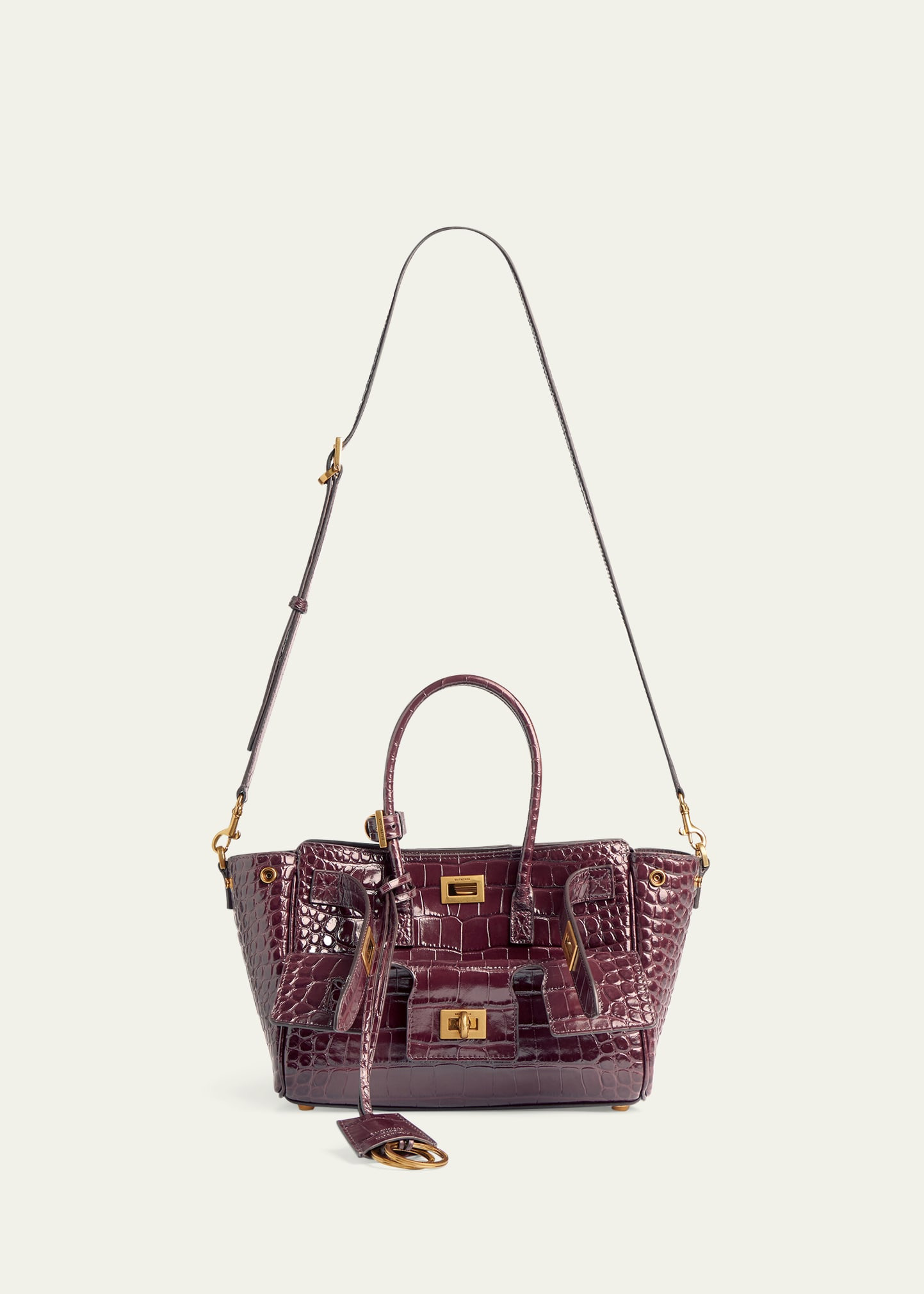 Bel Air Mini Croc-Embossed Leather Crossbody Bag - 6