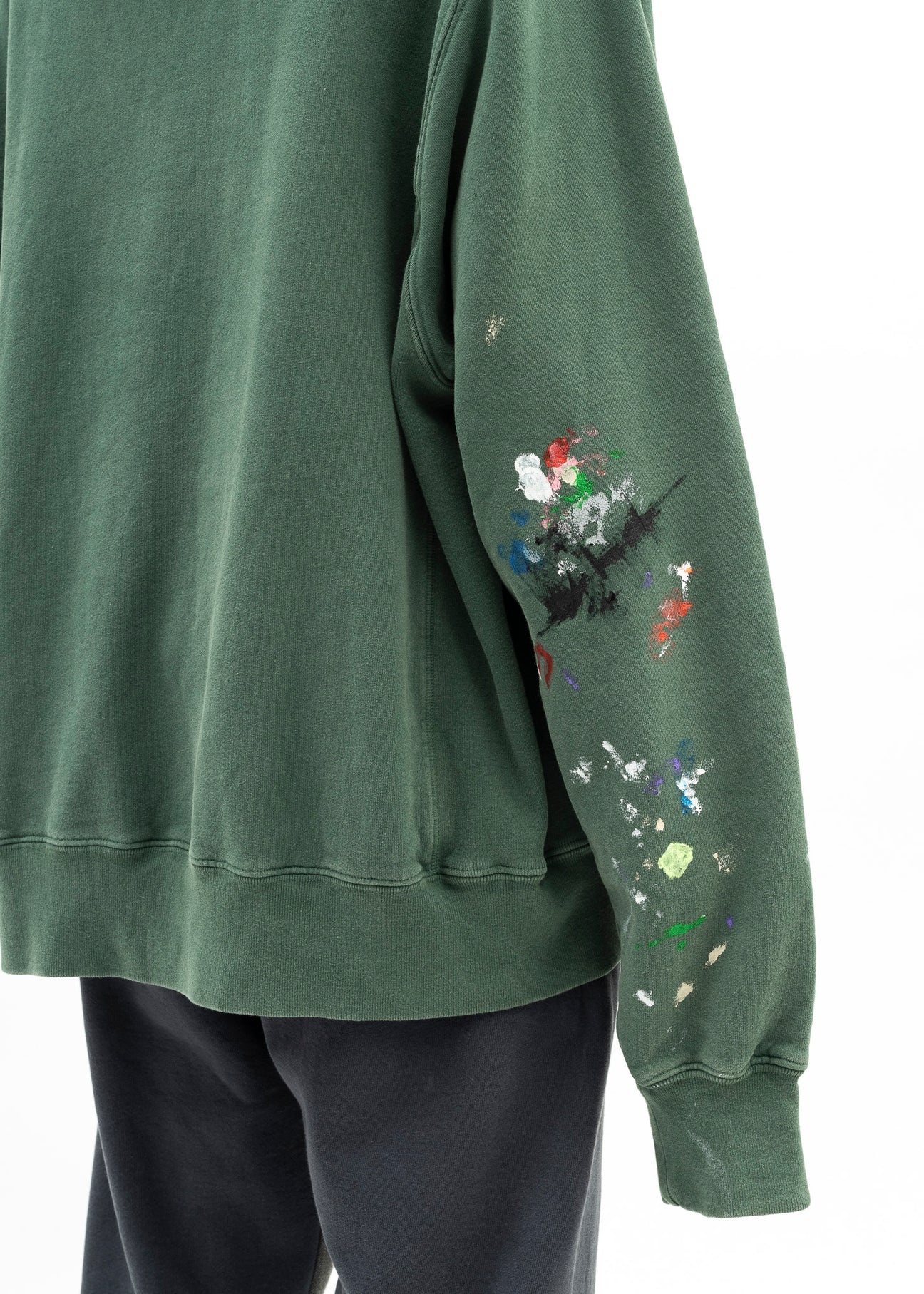 Gallery Dept Green Orange Paint Splatter Hoodie - 3