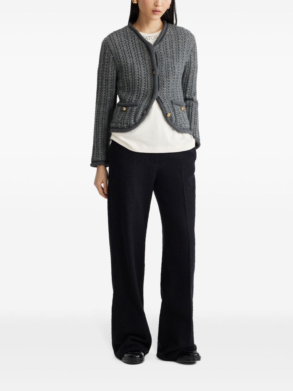 knitted fitted jacket - 2