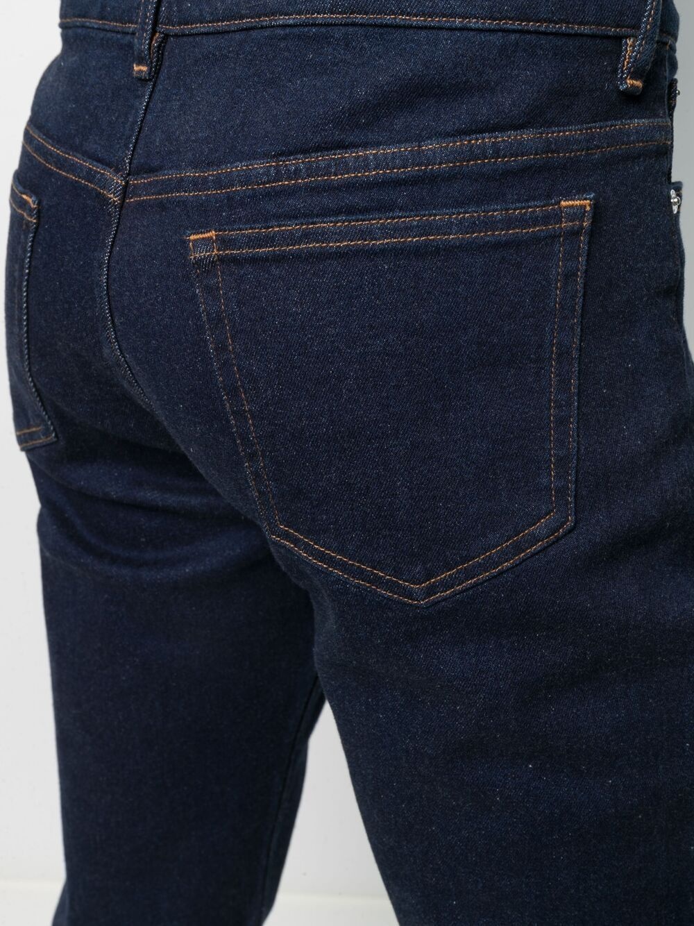 straight-leg dark-wash jeans - 5