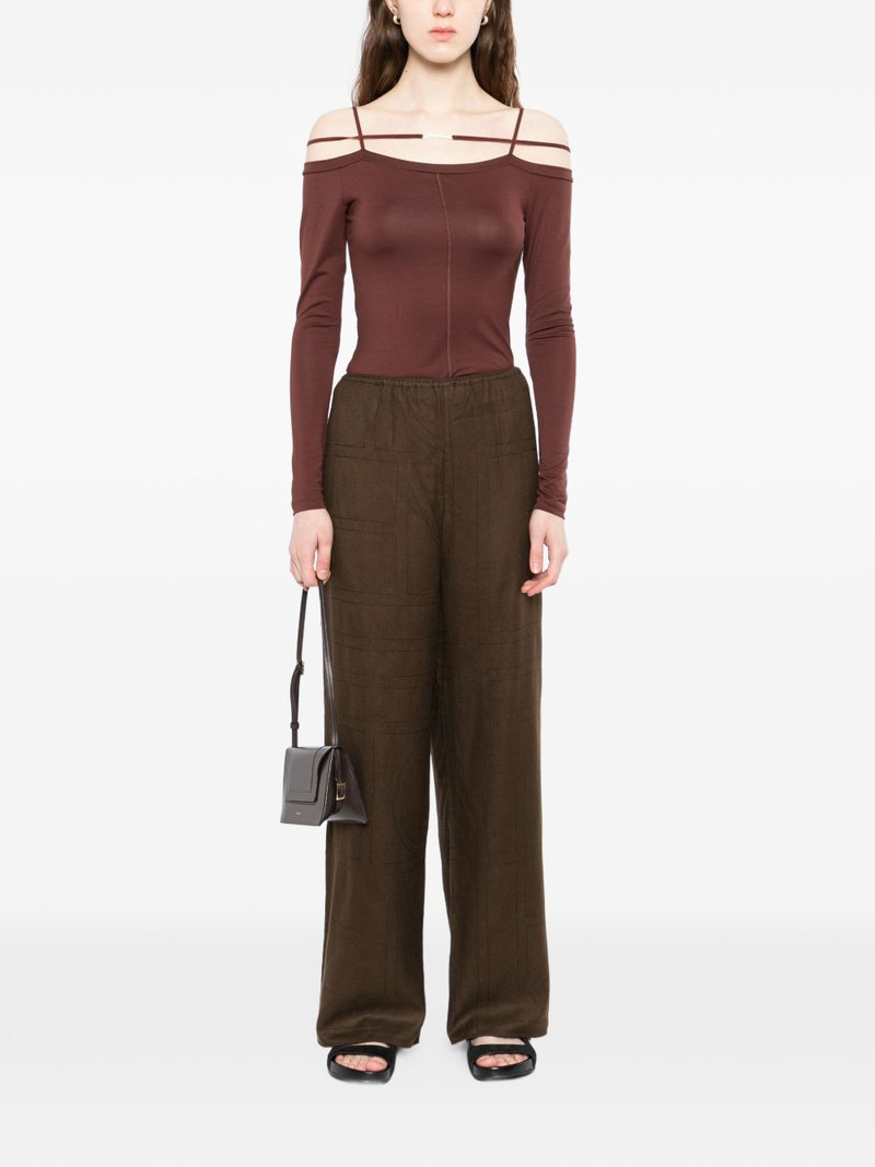 TOTEME geometric seam trousers outlook