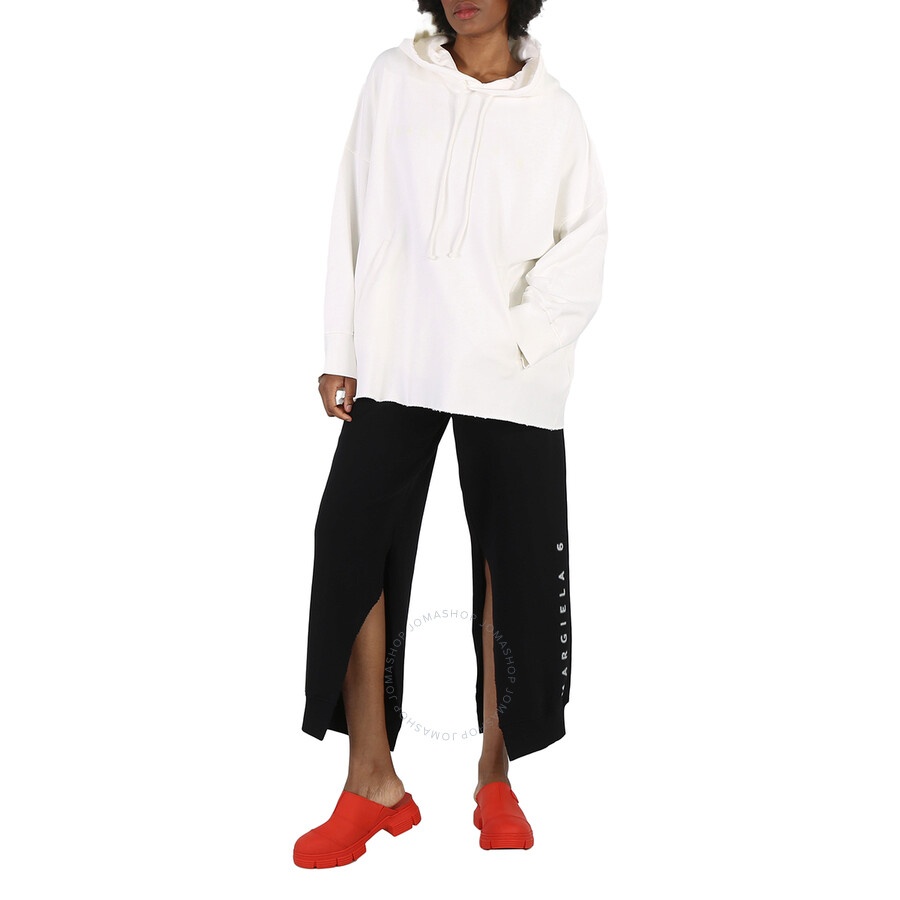 MM6 Maison Margiela Ladies Off White Oversize Fit Cotton Hoodie - 6