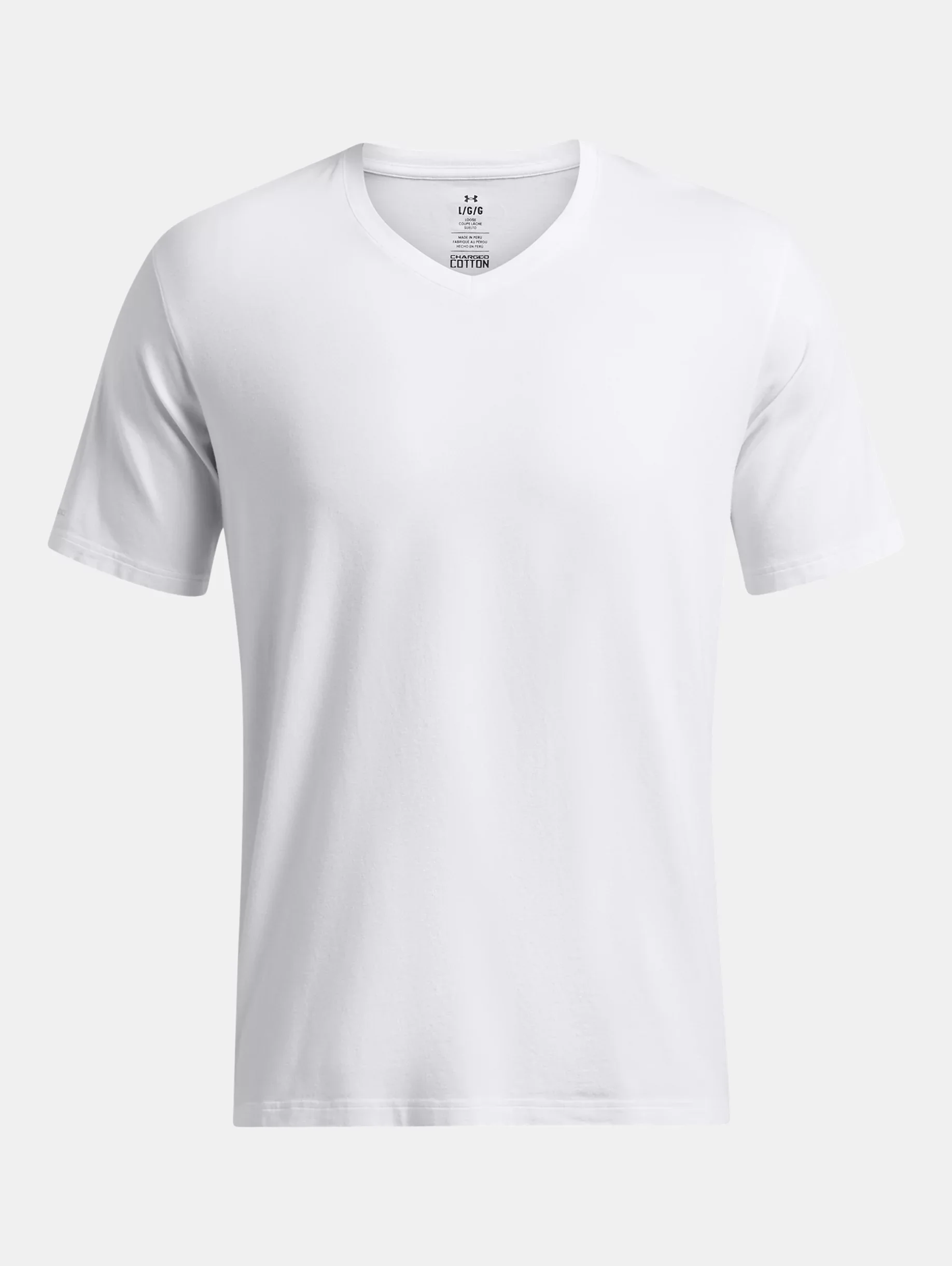 Men's UA Icon Charged Cotton® V-neck Short Sleeve - 1