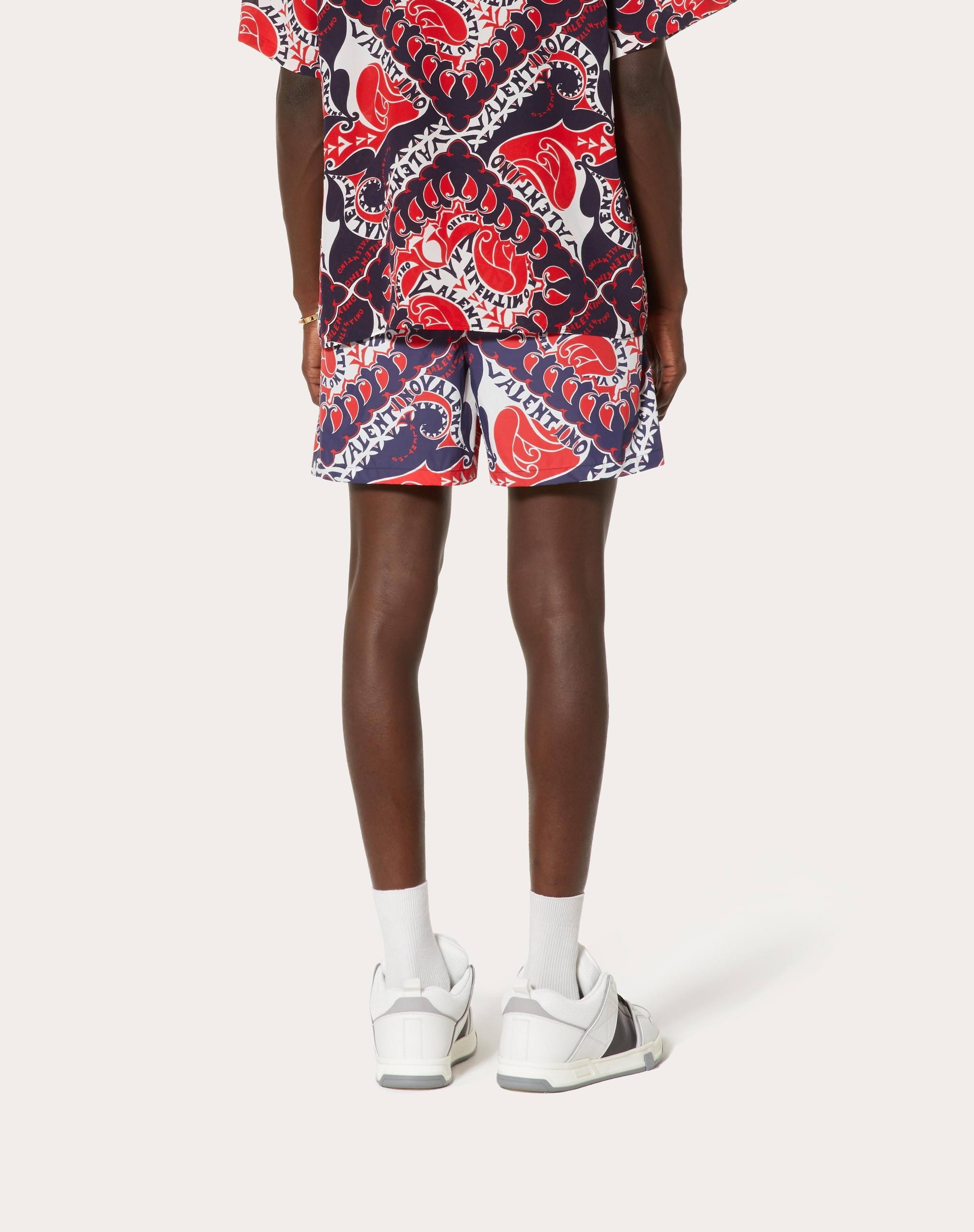 ARCHIVE MANIFESTO BANDANA PRINT NYLON SWIMSUIT - 4